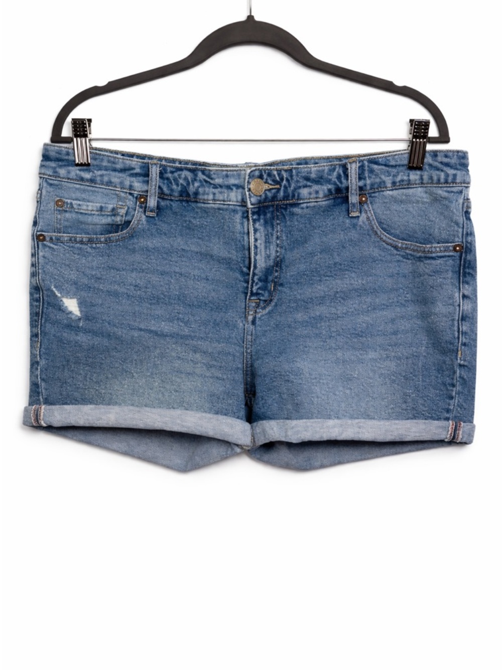 Torrid Rolled Cuff Jean Shorts Plus Size 18 Stretch Denim Summer Staple